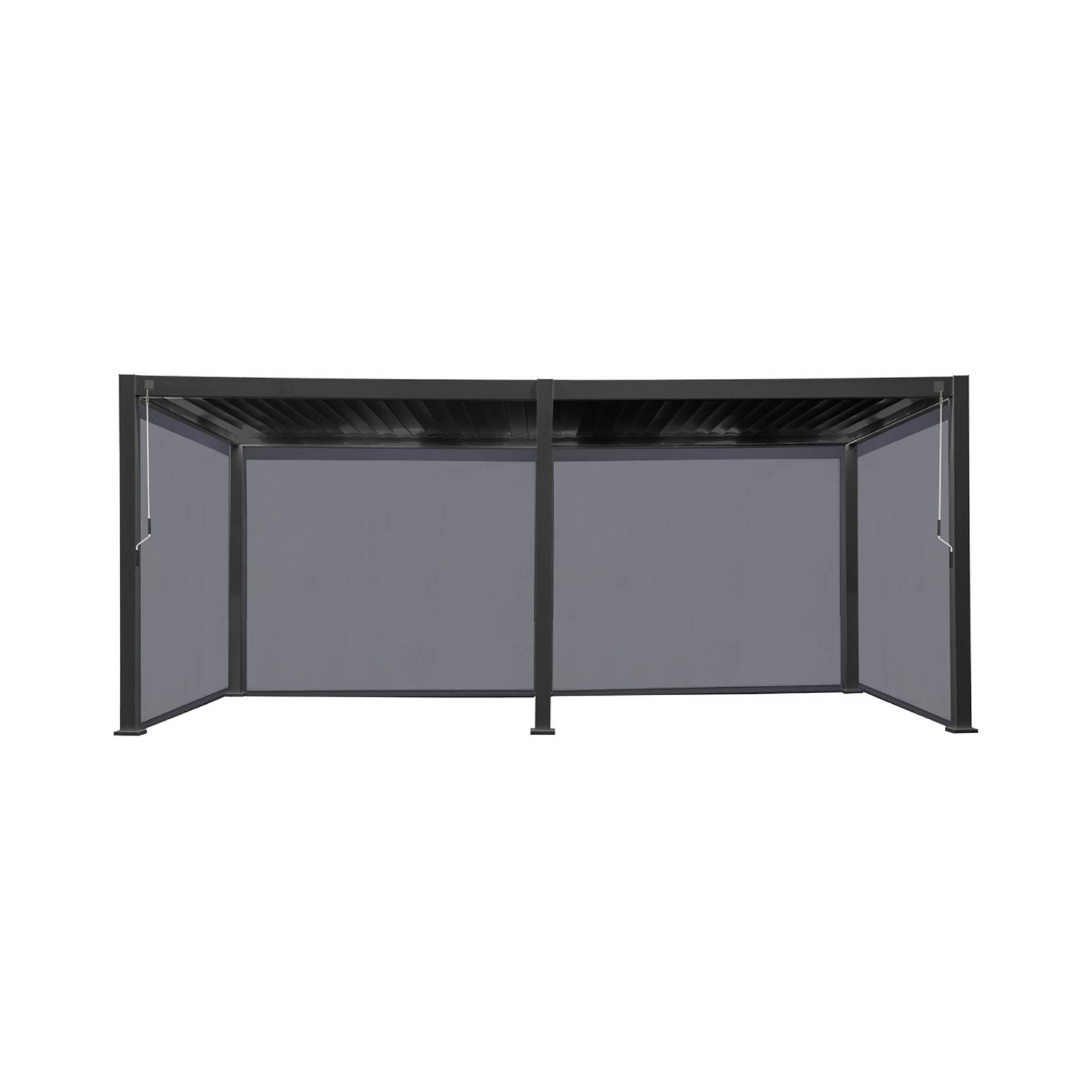 immagine 0 del prodotto pergola bioclimatica 3x6m in alluminio 4 tende 3m, antracite