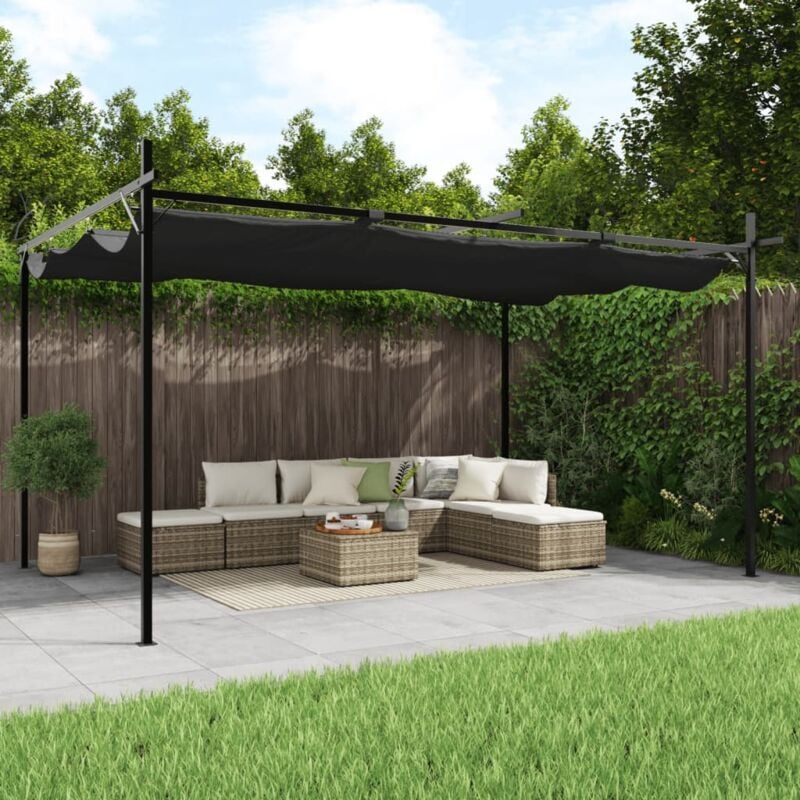 foto del prodotto pergola con tetto retrattile antracite 395x292x230 cm vidaxl