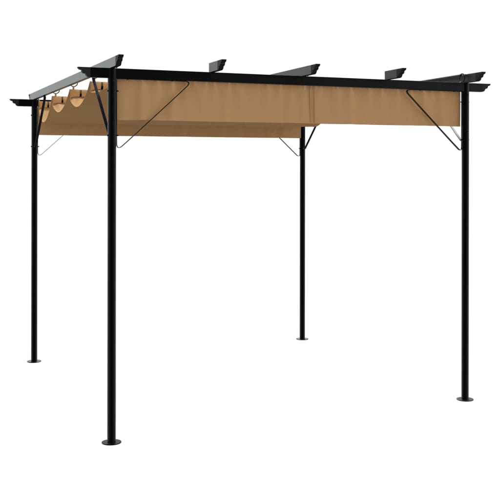 foto del prodotto pergola con tetto retrattile talpa 3x3m in acciaio 180 g m vidaxl