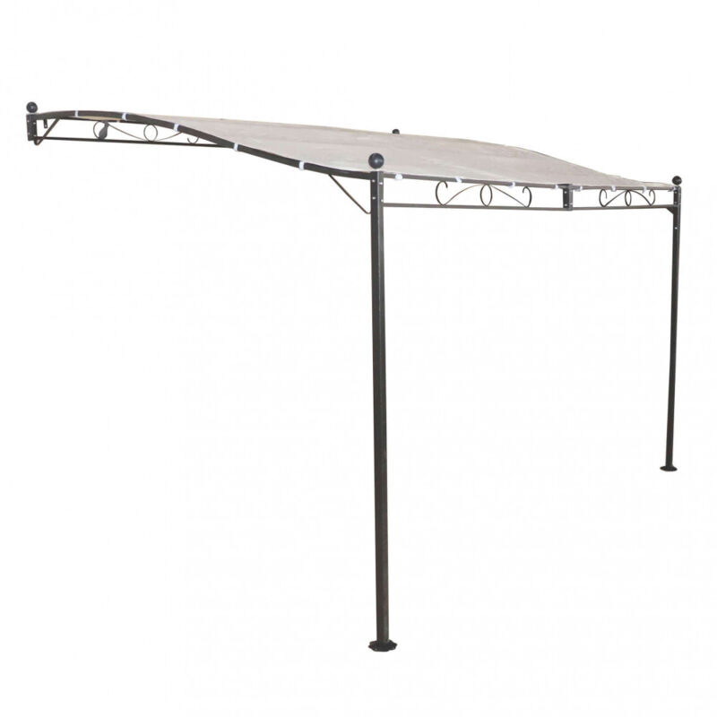 foto del prodotto pergola da giardino addossata 3,5x2,5 in acciaio,poliestere merlin