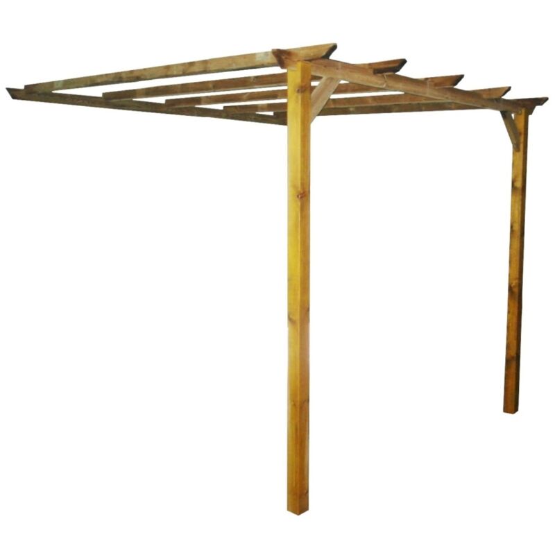 foto del prodotto pergola da giardino adossata in legno, 280x300 cm.
