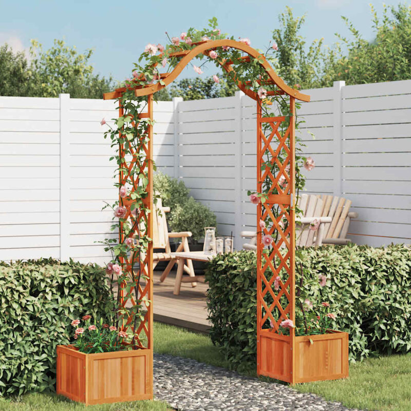 foto del prodotto pergola da giardino con fioriera in legno massello di abete vidaxl