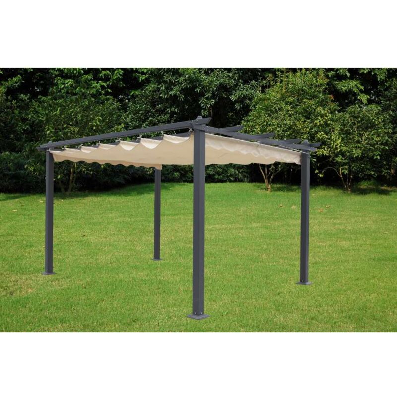 foto del prodotto pergola in alluminio tetto scorrevole 3x4m