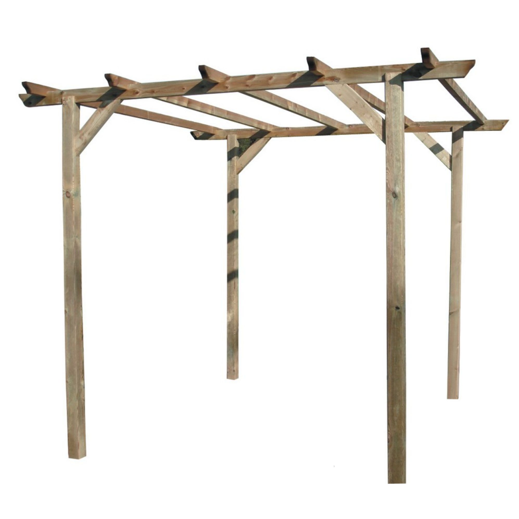 foto del prodotto pergola in legno impregnato 3x3 metri