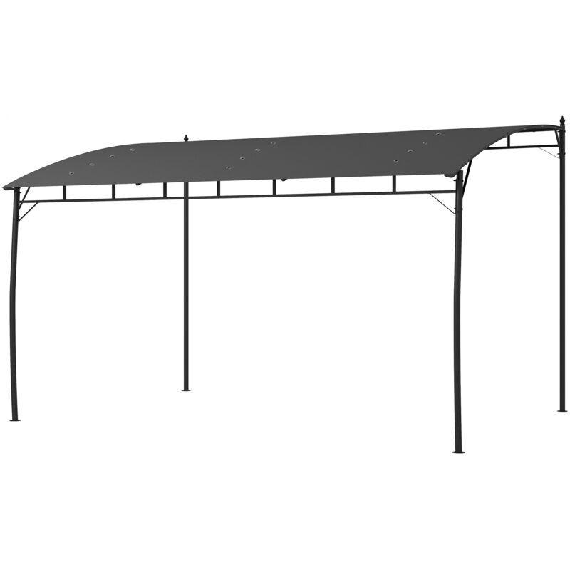foto del prodotto pergola metallica con 12 fori di drenaggio, viti e picchetti outsunny