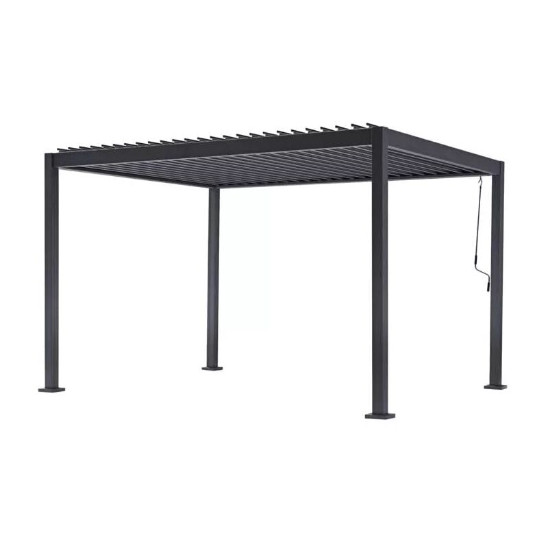 foto del prodotto pergola solaria texas in alluminio antracite 3x4 mt