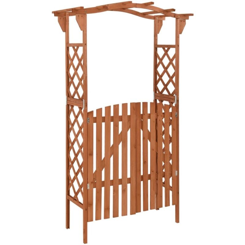 foto del prodotto pergolato con cancello 116x40x204 cm legno di abete massello vidaxl