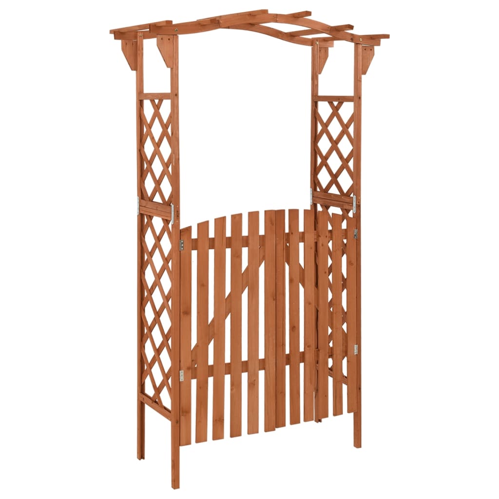 foto del prodotto pergolato con cancello 116x40x204 cm legno di abete massellocod mxl 120860