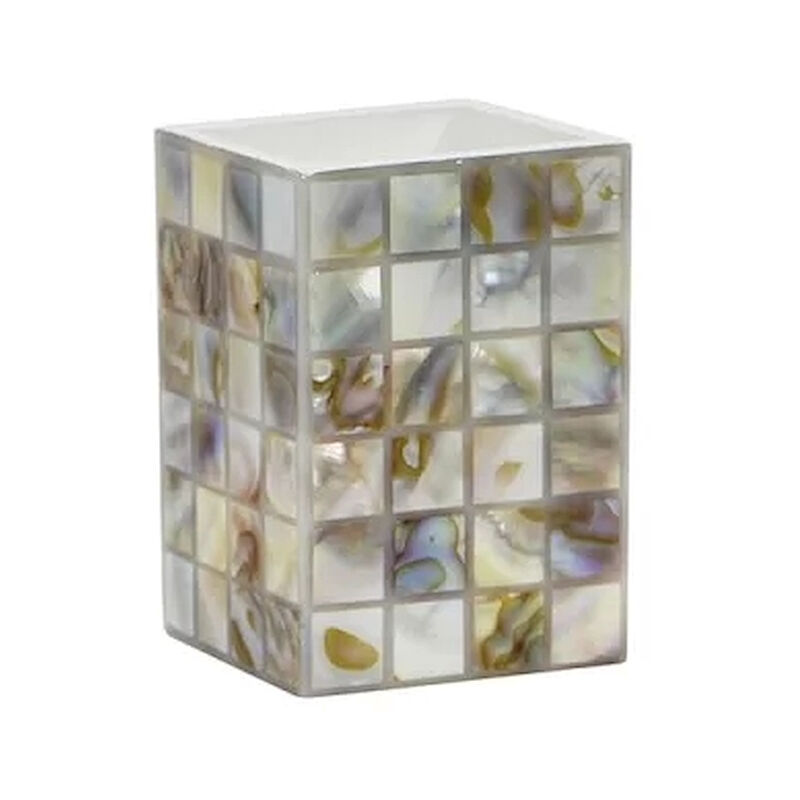 foto del prodotto perl bicchiere poliresina decori con mosaico effetto madreperla codice prod qd9100ma aquasanit