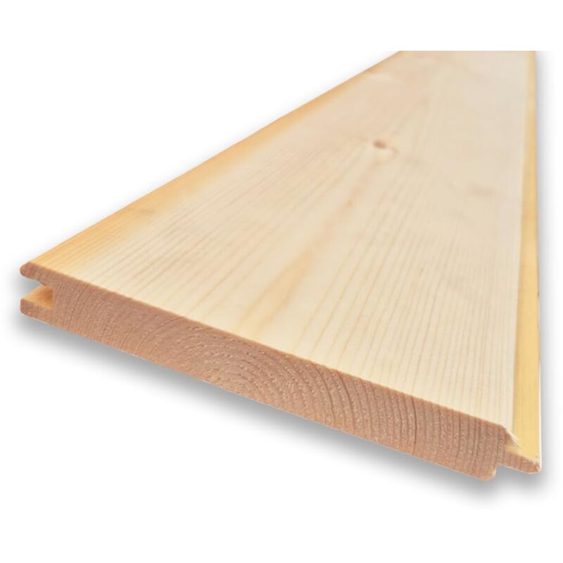 foto del prodotto perlina doghe ad incastro in legno di abete da 100x15x2 cm, utile 13,5 cm