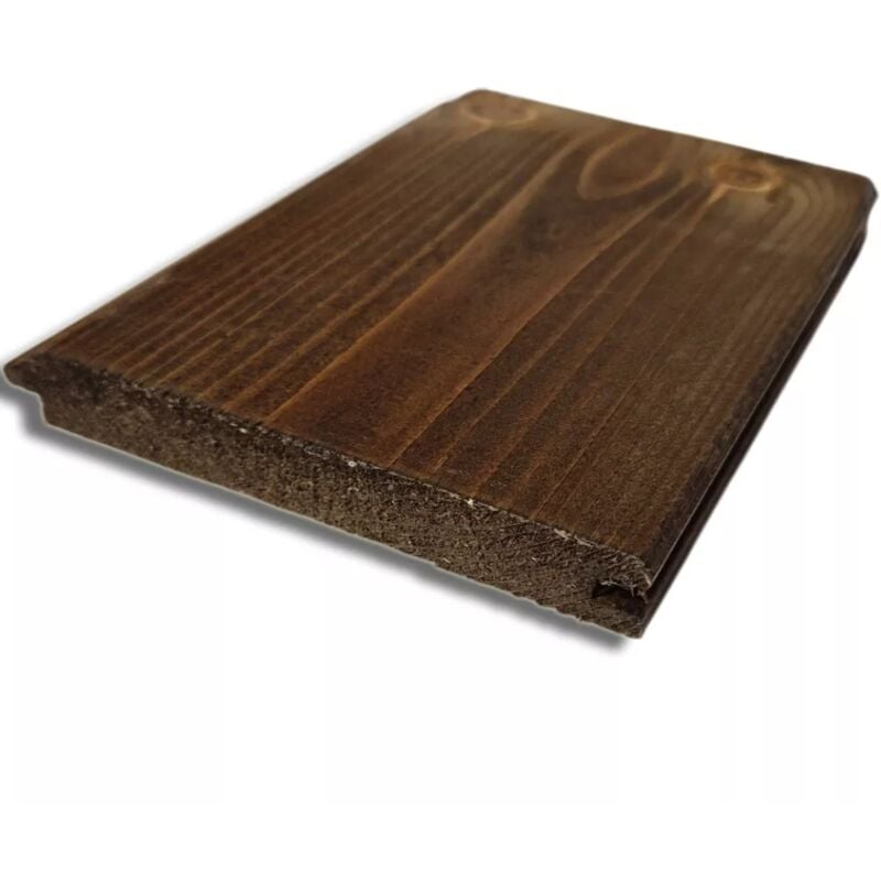 foto del prodotto perline in legno di abete da 300x15x2 cm, multipack 6x, castagno