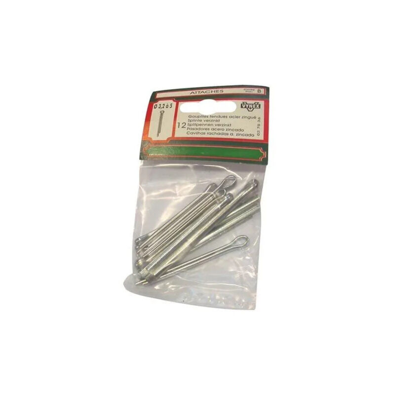 foto del prodotto perni spaccati assortiti di diametro da 3,2 a 5 mm, 12 pezzi