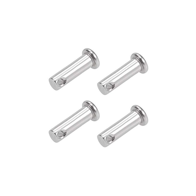 foto del prodotto perno di bloccaggio a foro singolo 8 mm x 25 mm testa piatta perno di bloccaggio in acciaio inossidabile 304 4 pezzi