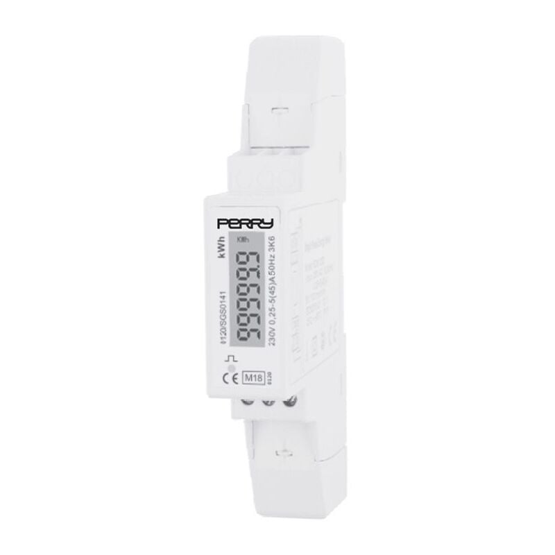 foto del prodotto perry contatore di energia monofase digitale 1 din 1sdsd06cem1dgt