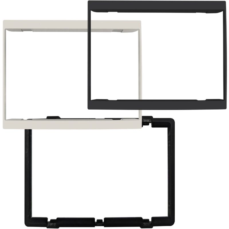 foto del prodotto perry kit compatibile con vimar linea 3 moduli bianco e nero 1pak003lab