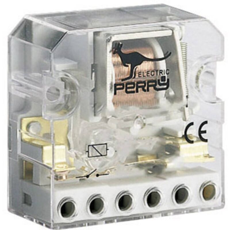 foto del prodotto perry rel a impulso incasso wallair stromsto schalter 2 na 12 v ac 10 a 1 pz.