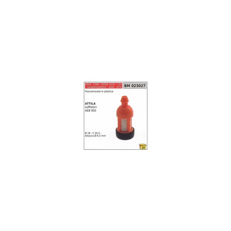 foto del prodotto pescamiscela in plastica attila aeb 900 soffiatore 18mm altezza 34,5 mm 023027