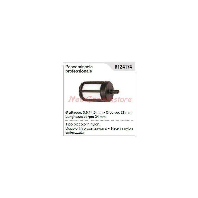 foto del prodotto pescamiscela professionale per motosega tipo piccolo in nylon r124174