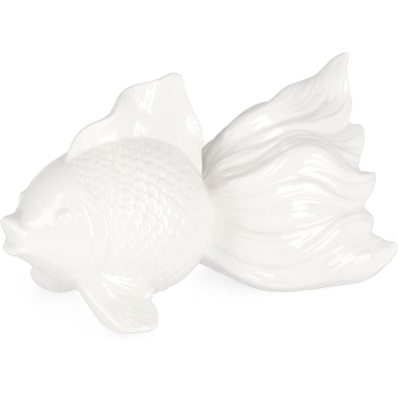 foto del prodotto pesce favignana in porcellana con varie tonalit di colore 26.2 x 14.3 x h 14.1cm blu