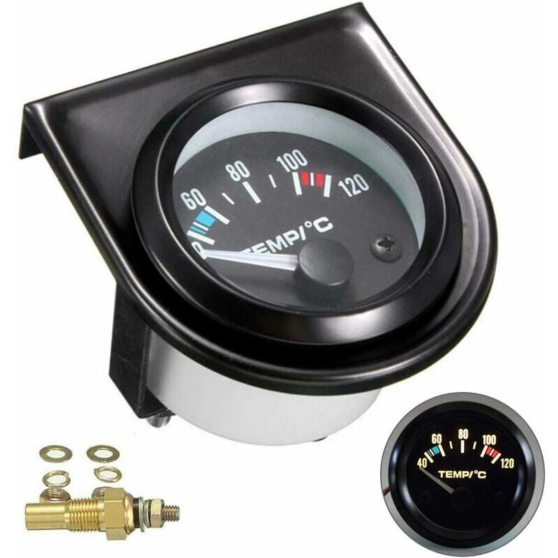 foto del prodotto pesce kit indicatore temperatura acqua per auto led nero universale indicatore temperatura acqua per auto intervallo da 101,6 a 120 c