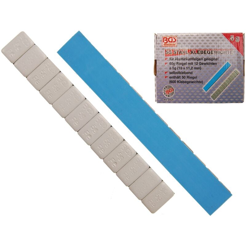 foto del prodotto pesi adesivi per equilibratura ruote 12 x 5 g 50 pz.