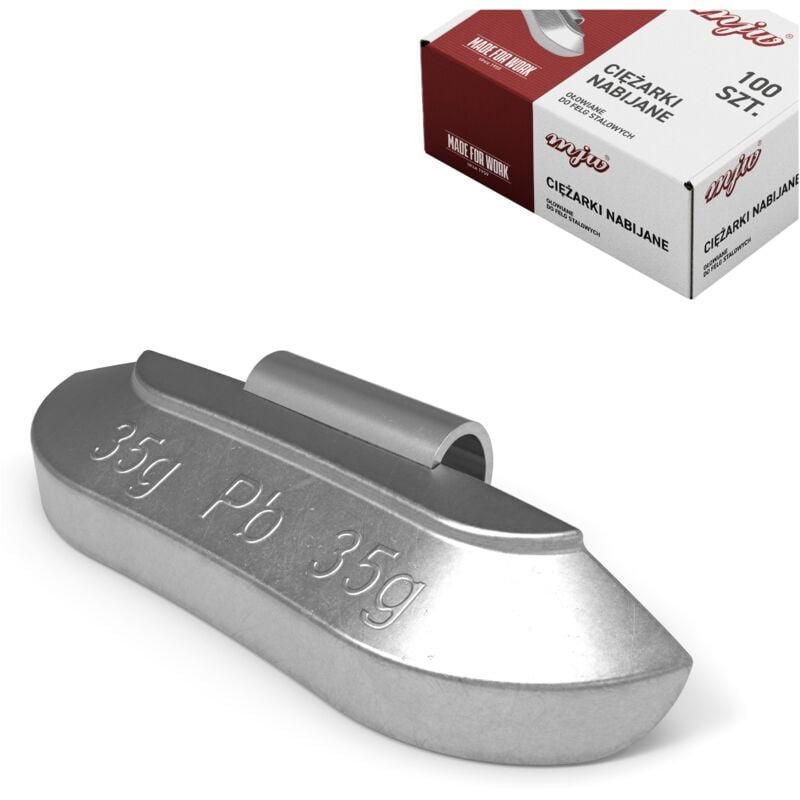 foto del prodotto pesi chiodati pb da 35 g per cerchi in acciaio, 50 pz. guida