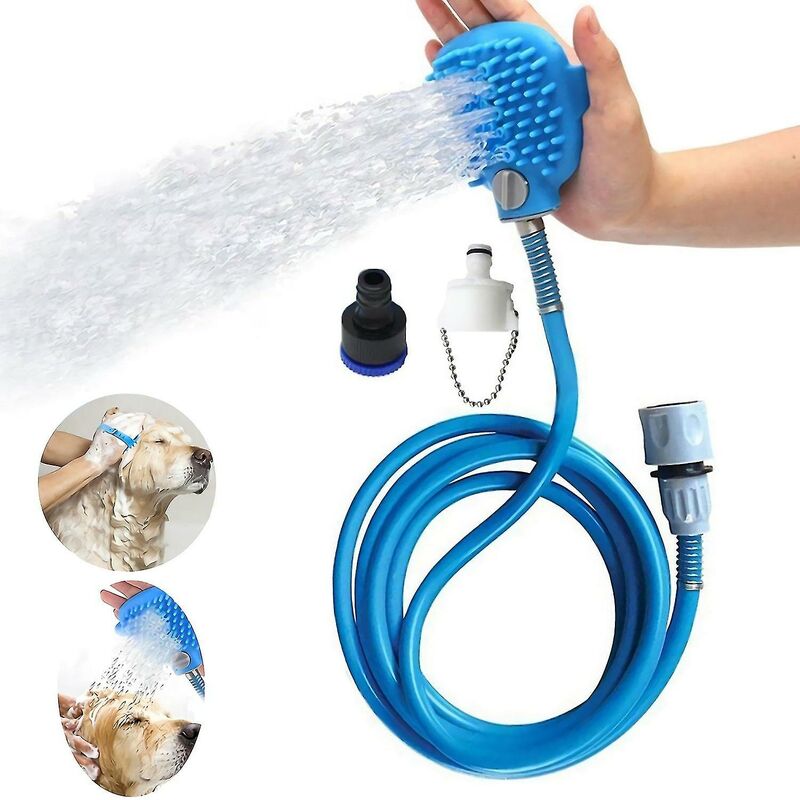 foto del prodotto pet bath brush sprayer scrubber tool dog cat wash x yt