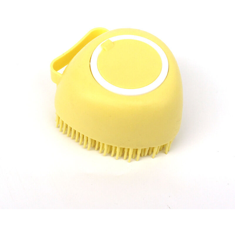 foto del prodotto pet bath massager brush safe soft silicone accessori per animali domestici strumenti per cani e gatti forniture per animali domestici 1 pz giallo 