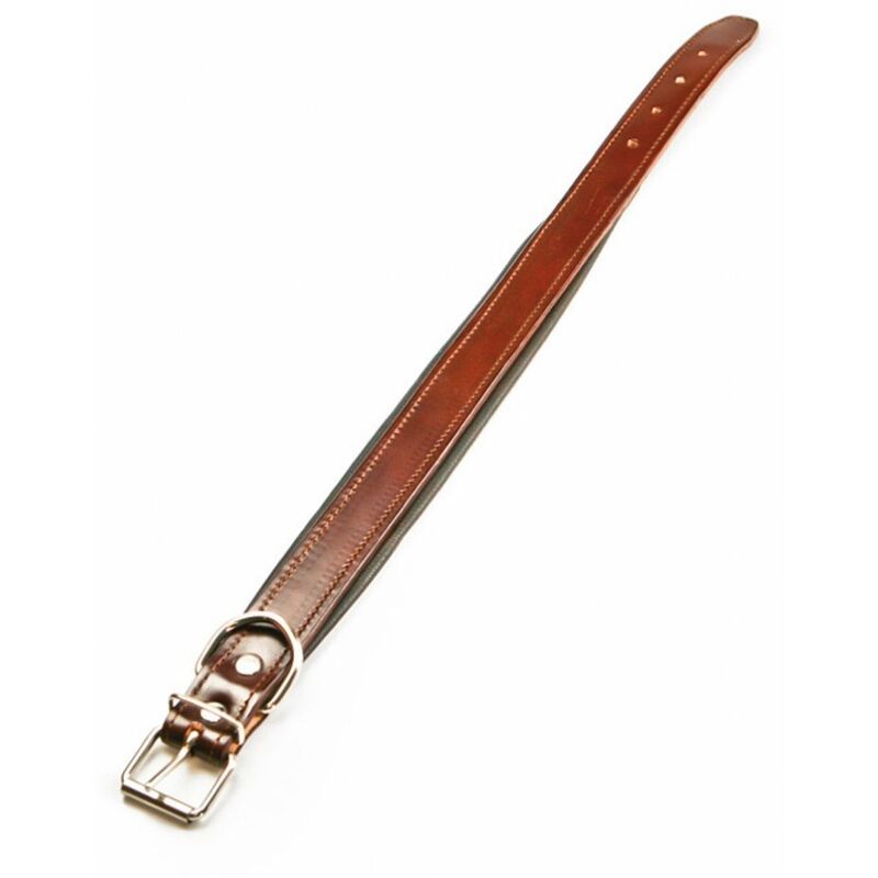 foto del prodotto pet collare in cuoio fodera imbottita cm. 61x3,5