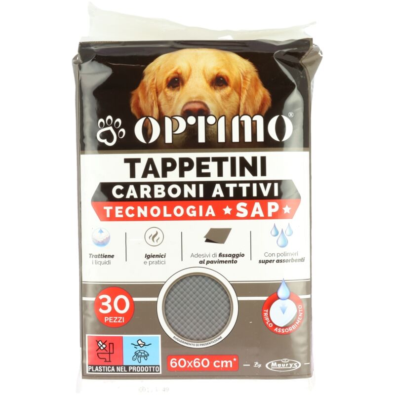 foto del prodotto pet tappetino 60x60 cm in confezione da 30pz con carboni attivi optimo