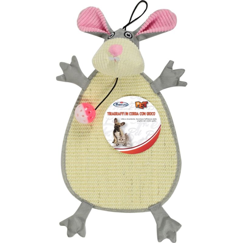 foto del prodotto pet tiragraffi mouse realizzato in corda 54 x 24 cm maury s