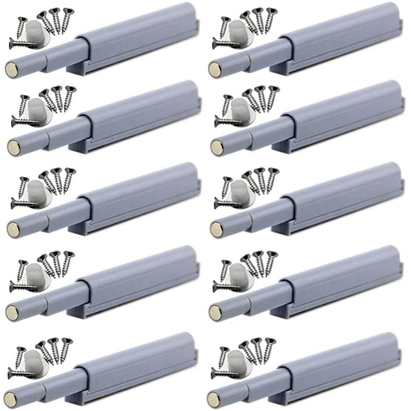 foto del prodotto petites ecrevisses 10 pezzi chiavistelli magnetici per mobili ammortizzatori per porte sistema di chiusura per armadi con viti
