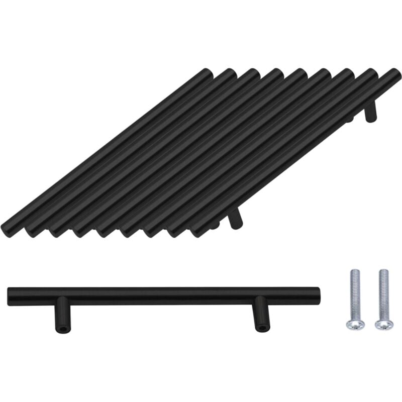 foto del prodotto petites ecrevisses 10 pezzi maniglia per porta mobili 160mm maniglia cassetti da cucina in acciaio inox con viti nero