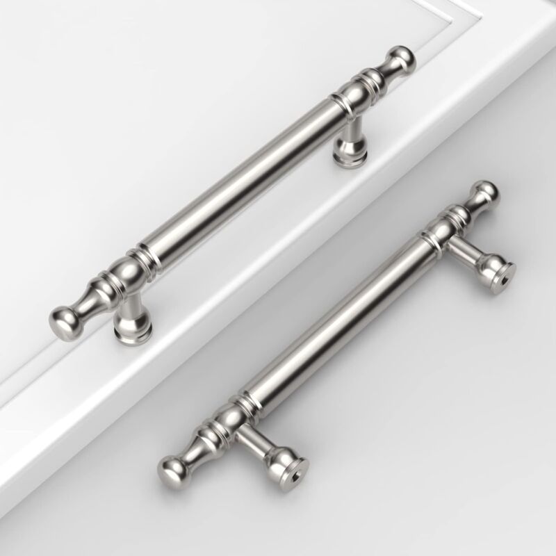 foto del prodotto petites ecrevisses 10 pezzi maniglie per armadio 128mm maniglia per porta mobili in metallo con viti argento