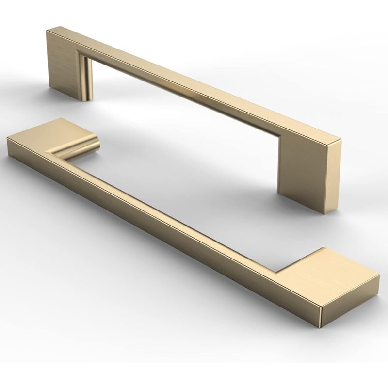 foto del prodotto petites ecrevisses 10 pezzi maniglie per mobili cassetti maniglie per mobili moderne per armadietto con viti oro spazzolato 128mm
