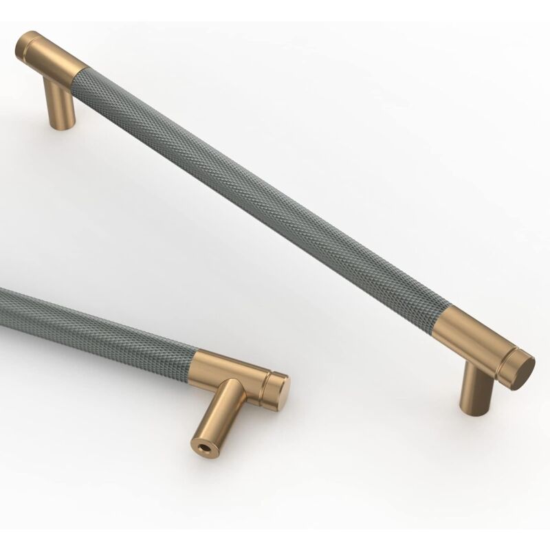 foto del prodotto petites ecrevisses 10 pezzi maniglie per mobili maniglie armadio in metallo maniglia per porta cassetto con viti grigio 192mm