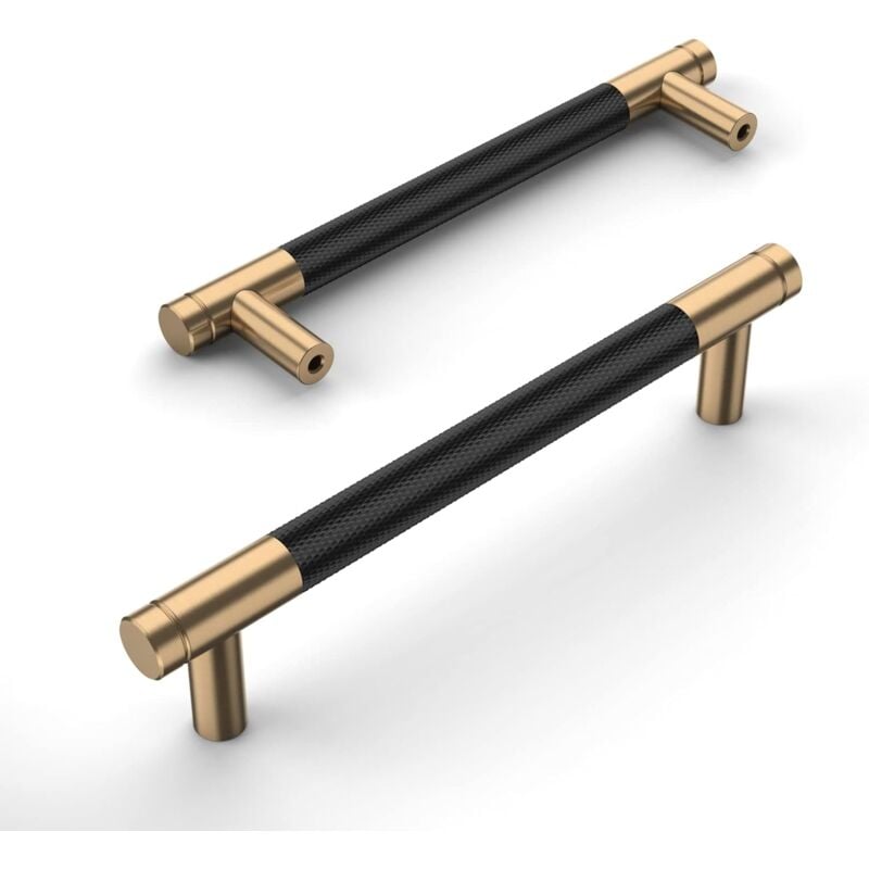foto del prodotto petites ecrevisses 10 pezzi maniglie per mobili maniglie armadio in metallo maniglia per porta cassetto con viti nero 128mm