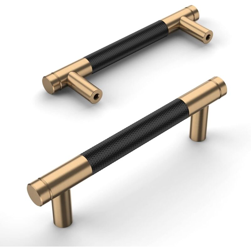 foto del prodotto petites ecrevisses 10 pezzi maniglie per mobili maniglie armadio in metallo maniglia per porta cassetto con viti nero 96mm