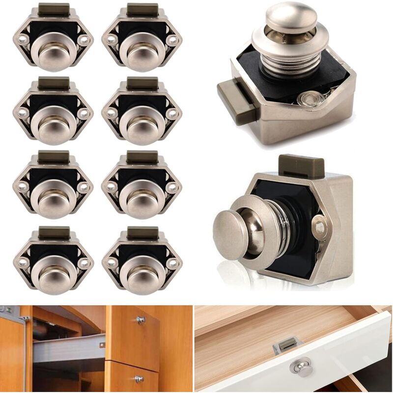 foto del prodotto petites ecrevisses 10 pz push lock chiusura a pulsante serratura a scatto chiusura porta a pulsante per armadio yacht yacht rv