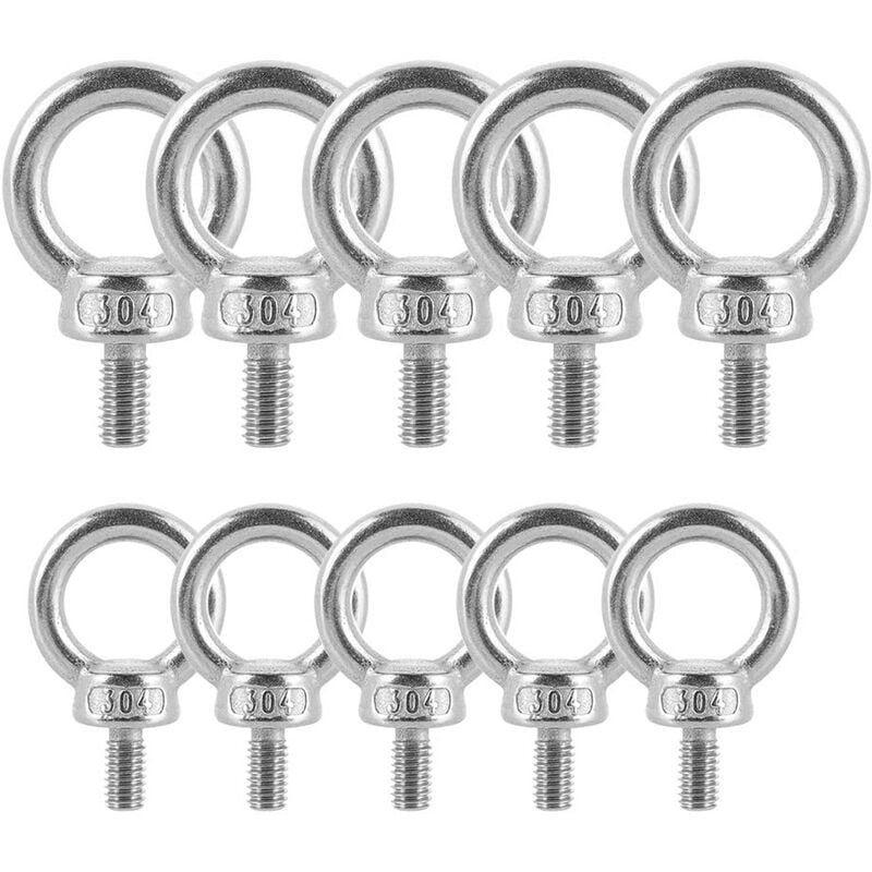 foto del prodotto petites ecrevisses 12 pezzi vite ad anello in acciaio inossidabile m6 anelli di sollevamento bullone occhiello per fissaggio e sospensione
