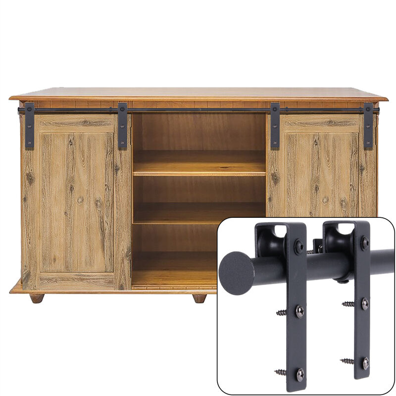 foto del prodotto petites ecrevisses 120cm binario per porta scorrevole kit porta scorrevole per mobile tv porta doppia carico 70kg