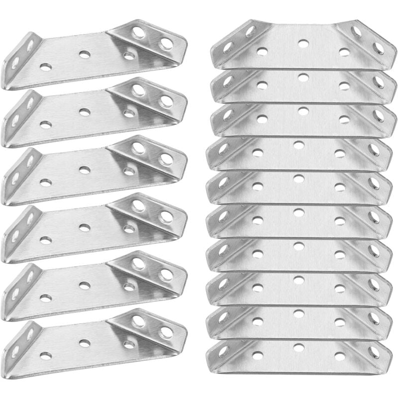 foto del prodotto petites ecrevisses 16 pcs supporto triangolare connettore angolare per mobili con viti piastra di riparazione angolo per armadio tavolo sedia