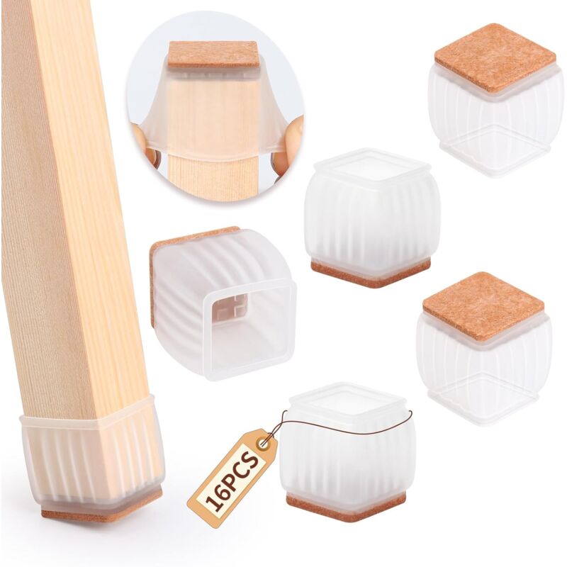 foto del prodotto petites ecrevisses 16 pezzi protezioni per pavimenti per gambe per sedie 26 33mm tappi per gambe per tavolo in silicone