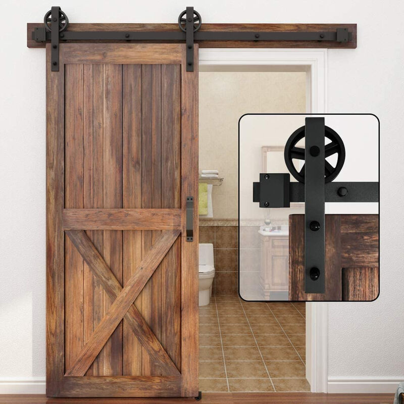 foto del prodotto petites ecrevisses 183cm 6ft binario per porta scorrevole kit ferramenta porta granaio carico 150kg