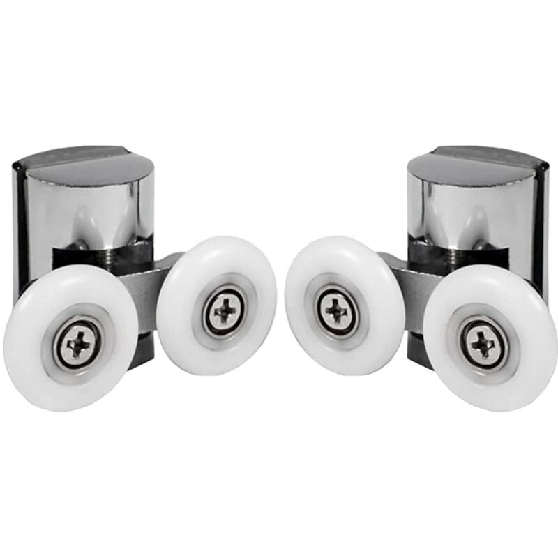 foto del prodotto petites ecrevisses 2 pcs rulli porta doccia doppi ruote scorrevoli per porta in vetro 23mm rotelle doccia