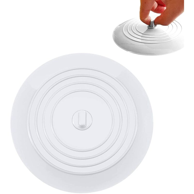 foto del prodotto petites ecrevisses 2 pcs tappo per vasca da bagno universale tappo scarico per doccia lavandino diametro 15cm bianco