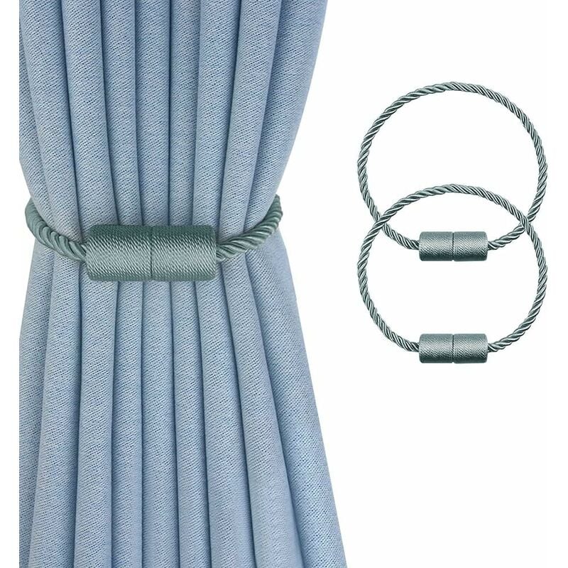 foto del prodotto petites ecrevisses 2 pezzi fermatende magnetici per tende 45cm fibbia per tende decorazione per camera da letto soggiorno grigio blu