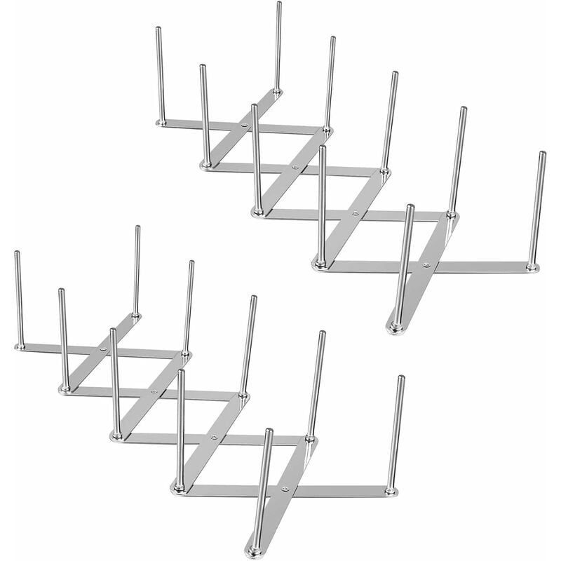foto del prodotto petites ecrevisses - 2 pezzi porta coperchi estensibili in acciaio inox supporti per coperchi di pentole regolabile portabicchieri