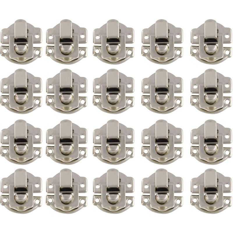 foto del prodotto petites ecrevisses 20 pezzi chiusura hasp vintage chiusura a scatto per scatola di legno chiusura per cassetto con viti argento