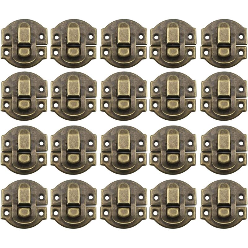 foto del prodotto petites ecrevisses 20 pezzi chiusura hasp vintage chiusura a scatto per scatola di legno chiusura per cassetto con viti bronzo